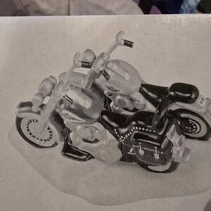 Harley-Davidson White and Black Snow Village Box Artwork